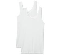 Amazon Essentials Débardeur Coupe Ajustée Femme, Lot de 2, Blanc, S