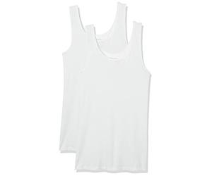 Amazon Essentials Débardeur Coupe Ajustée Femme, Lot de 2, Blanc, XS