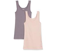 Amazon Essentials Débardeur Coupe Ajustée Femme, Lot de 2, Mauve/Rose Blush, M