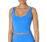 Amazon Essentials Débardeur Court de Sport Extensible et Ultra Doux avec Soutien-Gorge Intégré, Soutien Léger Femme, Bleu Océan, L