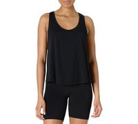 Amazon Essentials Débardeur d’Entraînement et de Yoga à Emmanchures Larges et Dos Nageur en Coton Doux Adapté aux Activités Physiques, Coupe Décontractée Femme, Noir, XXL