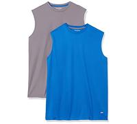 Amazon Essentials Débardeur de Sport en Tissu Technique, Haute Performance Homme, Lot de 2, Gris Medio/Bleu Royal, XXL