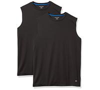 Amazon Essentials Débardeur de Sport en Tissu Technique, Haute Performance Homme, Lot de 2, Noir, XS