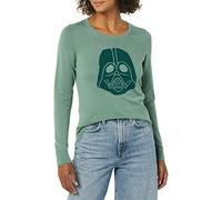 Amazon Essentials Disney | Marvel | Star Wars Chandail léger à col ras-du-cou pour femmes, Star Wars Vador, taille XL