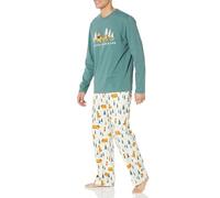 Amazon Essentials Disney | Marvel | Star Wars Ensembles de Pyjama en Flanelle Homme, Pooh Holiday Forest - Mens, S