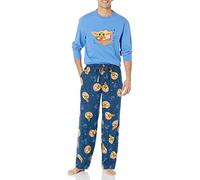 Amazon Essentials Disney | Marvel | Star Wars Ensembles de Pyjama en Flanelle Homme, Star Wars Grogu - Mens, XS