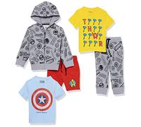 Amazon Essentials Disney | Marvel | Star Wars Ensembles de vêtements Garçon, Lot de 5, Icônes Marvel, 10 ans