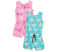 Amazon Essentials Disney | Marvel | Star Wars | Frozen | Princess Combinaison sans Manche en Maille Fille, Lot de 2, Fluo Star Wars Enfant, 5 Ans