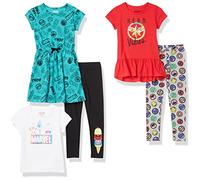 Amazon Essentials Disney | Marvel | Star Wars | Frozen | Princess Ensembles de vêtements à coordonner à volonté Fille, Lot de 5, Héros Marvel, 4 Ans
