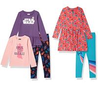 Amazon Essentials Disney | Marvel | Star Wars | Frozen | Princess Ensembles de vêtements à coordonner à volonté Bébé Fille, Lot de 5, Star Wars Règne Sur la Galaxie, 2 ans