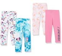 Amazon Essentials Disney | Marvel | Star Wars | Frozen | Princess Legging Fille, Lot de 4, Minnie/Plage, 5 Ans