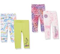 Amazon Essentials Disney | Marvel | Star Wars | Frozen | Princess Legging Fille, Lot de 4, Princesse/Gribouillage, 4 Ans