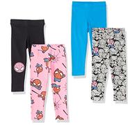 Amazon Essentials Disney | Marvel | Star Wars | Frozen | Princess Legging Fille, Lot de 4, Spider Man Marvel, 4 Ans