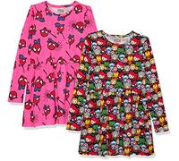 Amazon Essentials Disney | Marvel | Star Wars | Frozen | Princess Robes de Jeu à Manches Longues, en Maille (Anciennement Spotted Zebra) Fille, Lot de 2, Rose Spider Man Marvel, 2 Ans