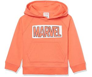 Amazon Essentials Disney | Marvel | Star Wars | Frozen | Princess Sweatshirt en Polaire à Capuche Fille, Marvel Logo, 6-7 Ans
