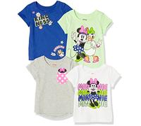 Amazon Essentials Disney | Marvel | Star Wars | Frozen | Princess T- Shirts à Manches Courtes Fille, Lot de 4, Minnie Kindness, 5 Ans
