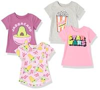 Amazon Essentials Disney | Marvel | Star Wars | Frozen | Princess T- Shirts à Manches Courtes Fille, Lot de 4, Star Wars, 5 ans
