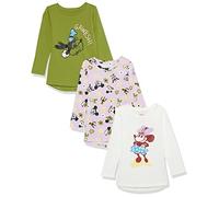 Amazon Essentials Disney | Marvel | Star Wars | Frozen | Princess T- Shirts Tuniques à Manches Longues Fille, Lot de 3, Minnie et Ses Amis, 11-12 ans