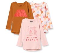 Amazon Essentials Disney | Marvel | Star Wars | Frozen | Princess T- Shirts Tuniques à Manches Longues Fille, Lot de 3, Star wars Règne Sur la Galaxie, 8 ans