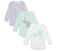 Amazon Essentials Disney | Marvel | Star Wars | Frozen | Princess T- Shirts Tuniques à Manches Longues Fille, Lot de 3, Frozen Friends, 2 ans