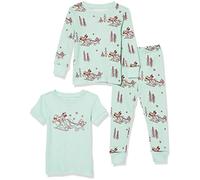 Amazon Essentials Disney | Marvel | Star Wars Lot de Pyjamas en Coton, Coupe Ajustée Garçon, 3-Piece Mickey Winter Set, 3 Ans