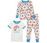 Amazon Essentials Disney | Marvel | Star Wars Lot de Pyjamas en Coton, Coupe Ajustée Garçon, 3-Piece Star Wars Mando Winter, 8 Ans