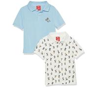 Amazon Essentials Disney | Marvel | Star Wars Polos en piqué à Manches Courtes Garçon, Lot de 2, Mickey Peace, 6-7 Ans