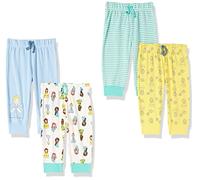 Amazon Essentials Disney | Marvel | Star Wars | Princess Pantalons Bébé Fille, Lot de 4, Vœu de Princesse, 6-9 mois