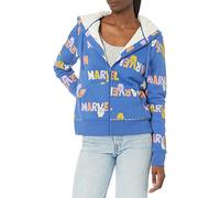 Amazon Essentials Disney | Marvel | Star Wars | Princess Sweats à Capuche avec Fermeture éclair intégrale et Doublure en Polaire Sherpa Femme, Marvel Multi Peace, XXL