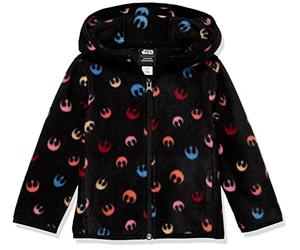 Amazon Essentials Disney | Marvel | Star Wars | Princess Vestes à capuche en polaire avec fermeture éclair intégrale Fille, Star wars Luke Rebelles, 6-7 ans