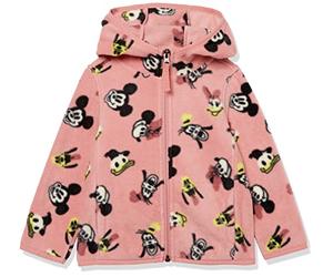 Amazon Essentials Disney | Marvel | Star Wars | Princess Vestes à Capuche en Polaire avec Fermeture éclair intégrale Fille, Minnie et Ses Amis, 6-7 Ans