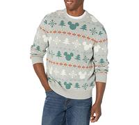 Amazon Essentials Disney | Marvel | Star Wars Pulls à col rond Homme, Mickey Fair Isle - Mens, XXL