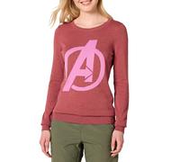 Amazon Essentials Disney | Marvel | Star Wars Pulls légers ras-du-cou Femme, Avengers Logo - Womens, XL
