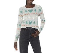 Amazon Essentials Disney | Marvel | Star Wars Pulls légers ras-du-cou Femme, Mickey Fair Isle - Womens, L