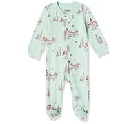 Amazon Essentials Disney | Marvel | Star Wars Pyjamas à Pieds, en Coton, Coupe Ajustée Mixte Bébé, Mickey Winter - Sleep & Play, 0-3 mois