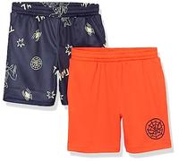 Amazon Essentials Disney | Marvel | Star Wars Short de Sport, de Basket-Ball, en Maille Garçon, Lot de 2, Spider Man Marvel, 6-7 Ans