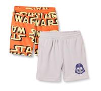 Amazon Essentials Disney | Marvel | Star Wars Short de Sport, de Basket-Ball, en Maille Garçon, Lot de 2, Star Wars Rebel Logo, 10 Ans