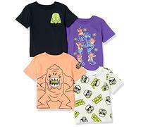 Amazon Essentials Disney | Marvel | Star Wars T-Shirt à Manches Courtes (Anciennement Spotted Zebra) Garçon, Lot de 4, Star Wars Move Along, 9 Ans