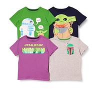 Amazon Essentials Disney | Marvel | Star Wars T-shirt à manches courtes (anciennement Spotted Zebra) Garçon, Lot de 4, Star wars Enfant, 3 ans