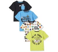 Amazon Essentials Disney | Marvel | Star Wars T- Shirts à Manches Courtes Garçon, Lot de 4, Star Wars/Donut, 3 ans