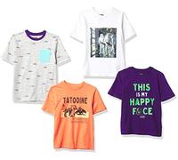 Amazon Essentials Disney | Marvel | Star Wars T-Shirts à Manches Courtes Garçon, Lot de 4, Star Wars Soldats, 10 Ans