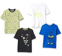 Amazon Essentials Disney | Marvel | Star Wars T- Shirts à Manches Courtes Garçon, Lot de 4, Toy Story - Espace, 3 ans