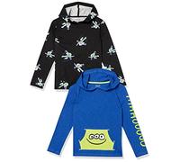 Amazon Essentials Disney | Marvel | Star Wars T-Shirts à Manches Longues et Capuche Légers Garçon, Lot de 2, Toy Story - Espace, 10 ans