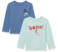 Amazon Essentials Disney | Marvel | Star Wars T-Shirts à Manches Longues Garçon, Lot de 2, Mickey Gosh, 2 Ans