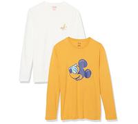 Amazon Essentials Disney | Marvel | Star Wars T-Shirts à Manches Longues Homme, Lot de 2, Mickey et Dingo, M