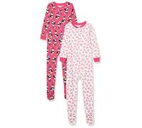 Amazon Essentials Disney Pyjama en coton, coupe ajustée Bébé Fille, 100% Minnie - Footed Sleeper, 12 mois