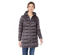 Amazon Essentials Doudoune à Capuche Compacte Légère et Imperméable (Disponible en Grandes Tailles) Femme, Charbon Chiné, XS