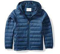 Amazon Essentials Doudoune à Capuche Légère, Paquetable et Résistante à L’Eau Garçon, Bleu Marine, 5 Ans