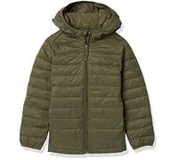 Amazon Essentials Doudoune à Capuche Légère, Paquetable et Résistante à L’Eau Garçon, Olive Foncé, 5 Ans