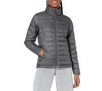 Amazon Essentials Doudoune compacte légère à manches longues résistante à l'eau (disponible en grande taille) Femme, Charbon Chiné, XL